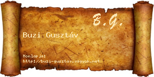 Buzi Gusztáv névjegykártya
