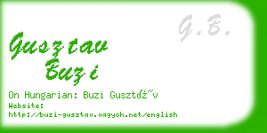 gusztav buzi business card